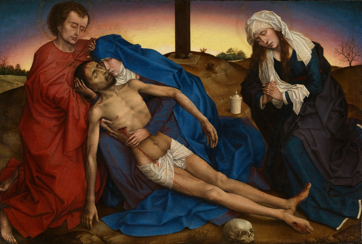 Pieta, ok.1441 (olej na desce) autorstwa Rogier van der Weyden