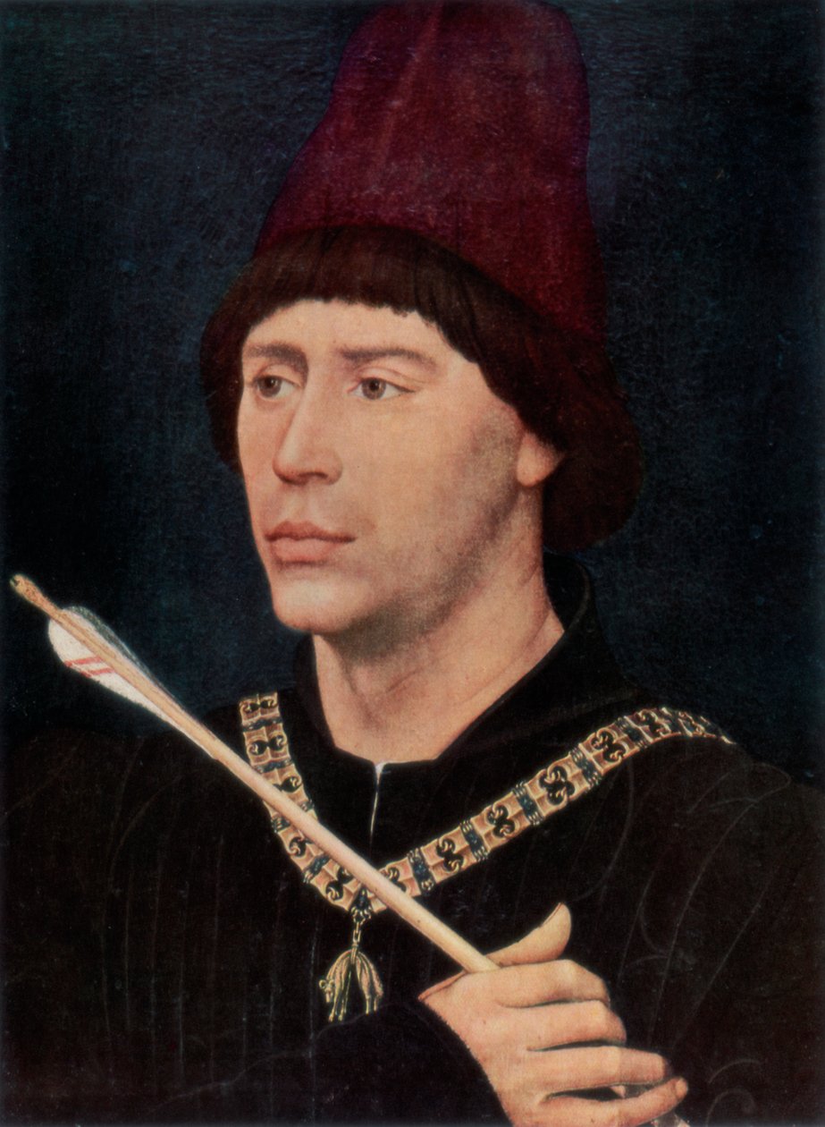 Portret Antoine, Bastard Burgundii, c1456, 1927 autorstwa Rogier van der Weyden
