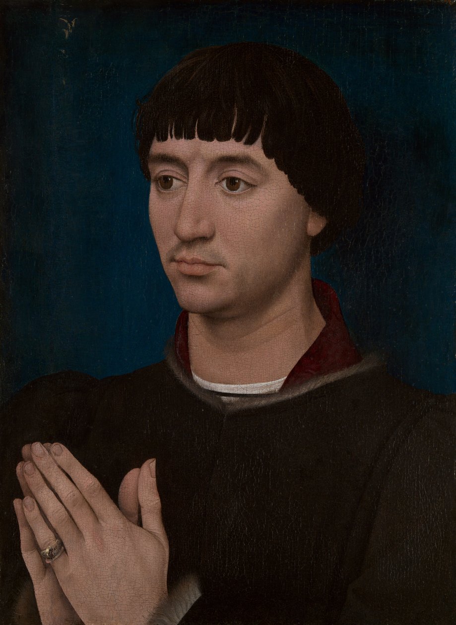 Portret Jeana Grosa (recto); herb Jeana Grosa (verso) autorstwa Rogier van der Weyden