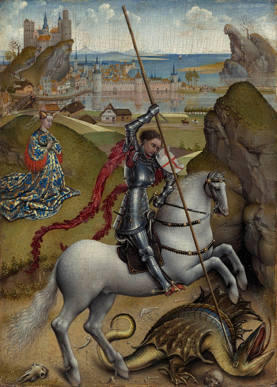 Święty Jerzy i Smok, ok. 1930 14321435. autorstwa Rogier van der Weyden