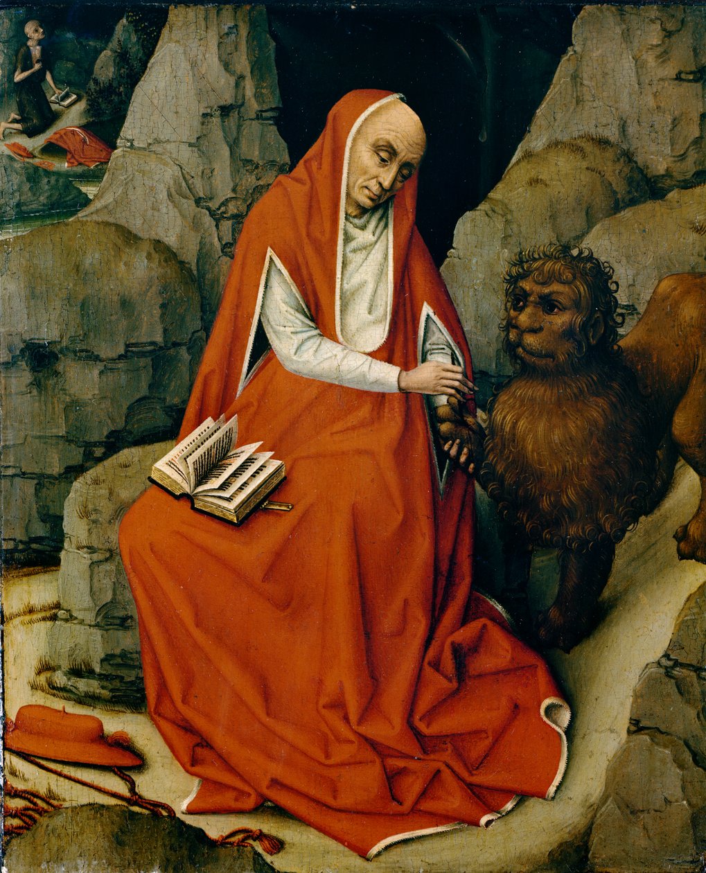 Święty Hieronim na pustyni, ok. 1450-65 (olej na desce dębowej) autorstwa Rogier van der Weyden