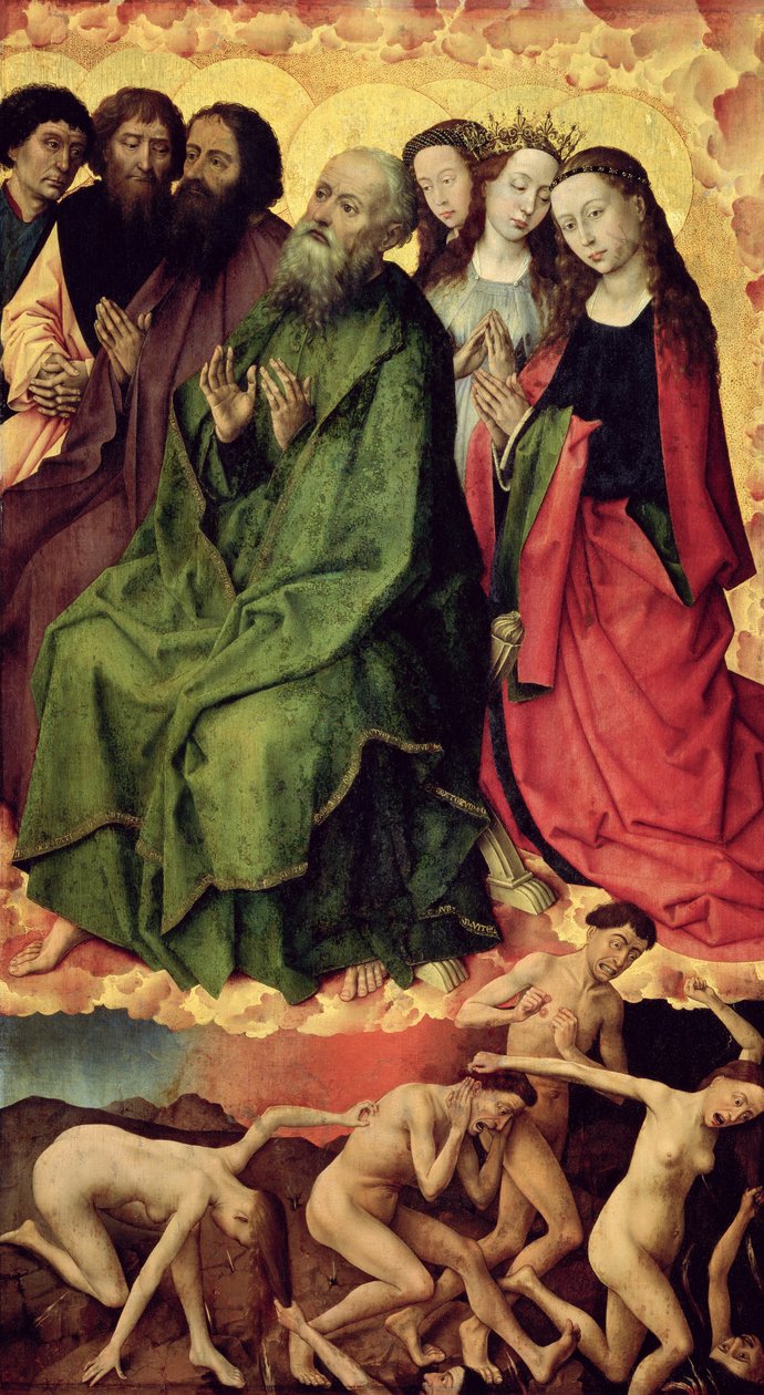 Sąd Ostateczny, wejście potępionych do piekła, ok. 1445-50 (olej na desce) autorstwa Rogier van der Weyden