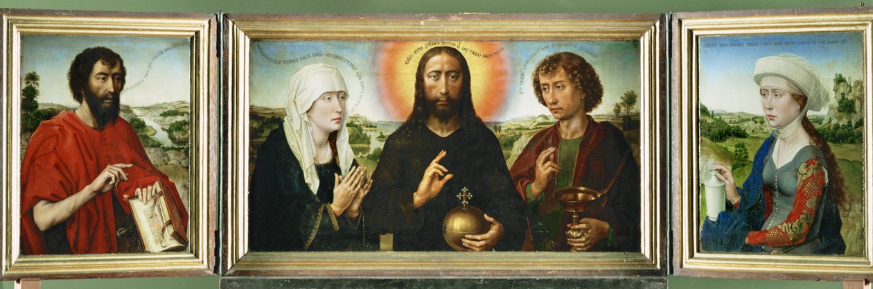 Tryptyk rodziny Braque, namalowany przed 1452 rokiem ... autorstwa Rogier van der Weyden