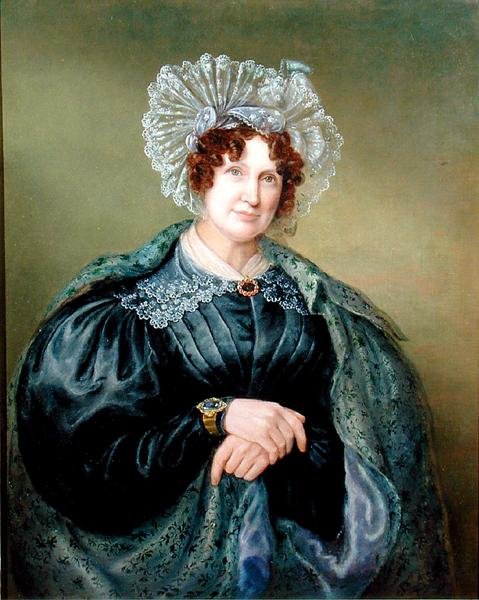 Portret pani Ellen Sharples (1769-1849) (olej na płótnie) autorstwa Rolinda Sharples