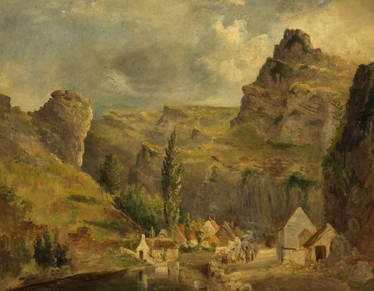 Studium dla obrazu Cheddar, ok. 1830 (olej na tartaku) autorstwa Rolinda Sharples