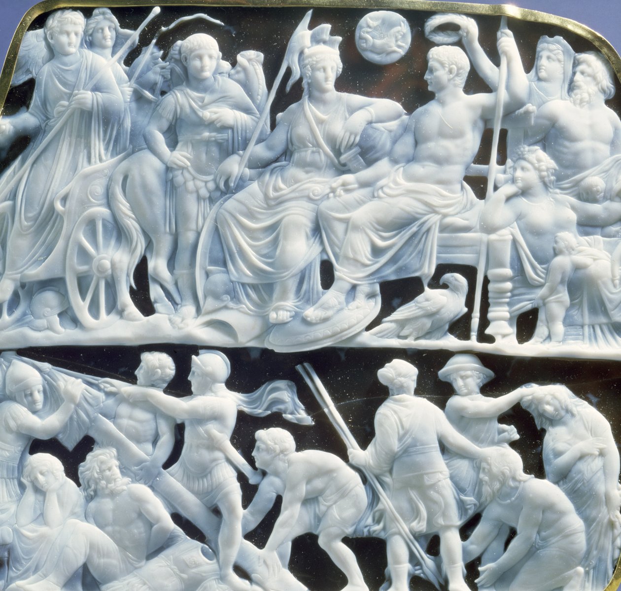 Kamea augustiańska, po 10 rne (onyks) (szczegóły) (patrz także 66579) autorstwa Roman