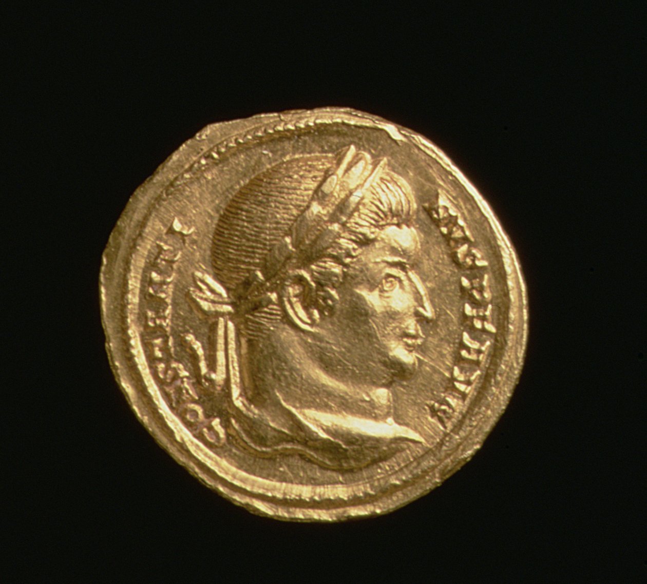 Aureus Konstantyna Wielkiego (306-37 ne) Cesarz Rzymu, Mennica Trewirska, 306-37 ne (awers) (złoto) autorstwa Roman