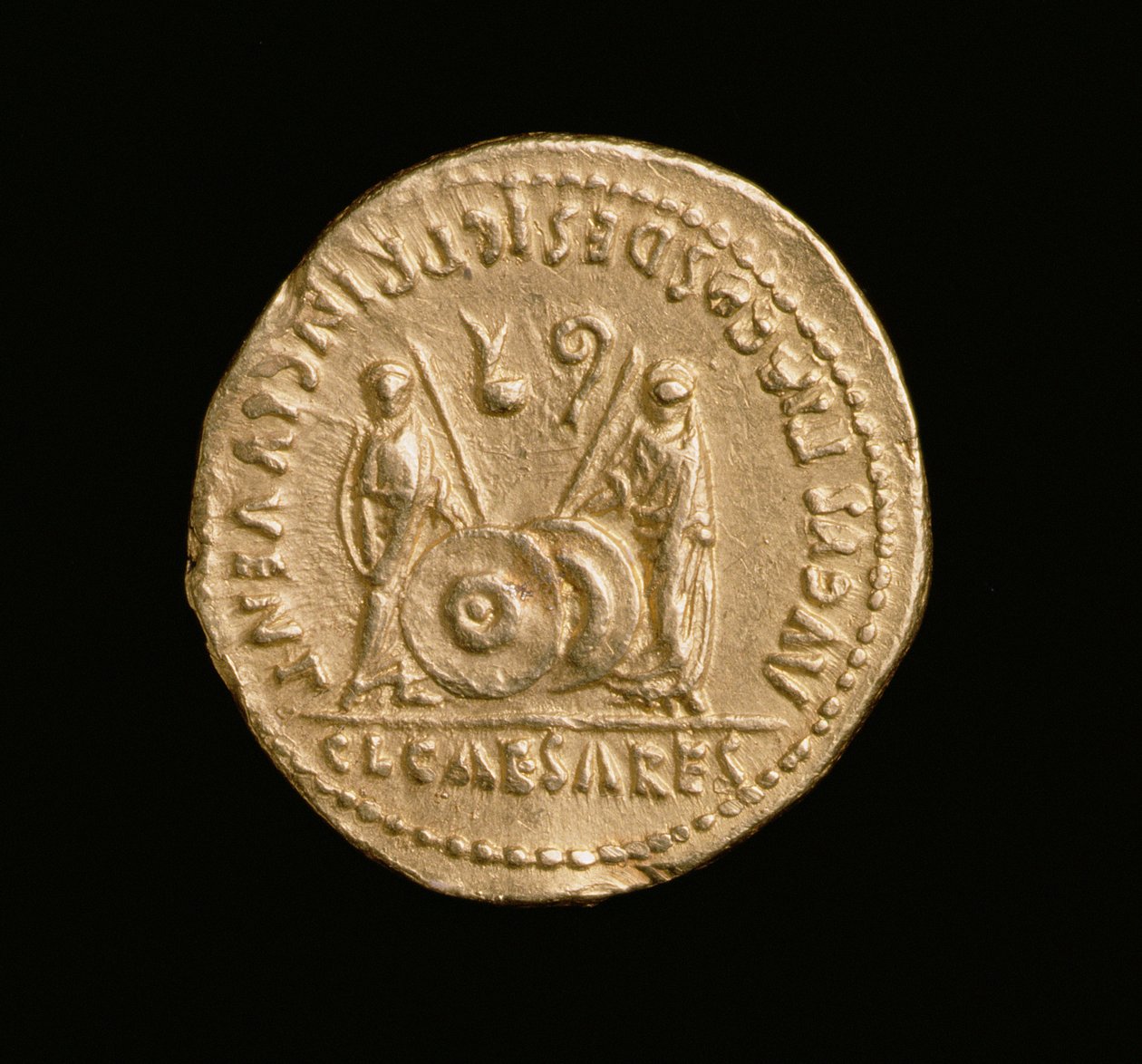 Aureus cesarza Augusta (31 pne-14 AD) Mennica Rzymska (rewers) (złoto) (awers patrz 168069) autorstwa Roman