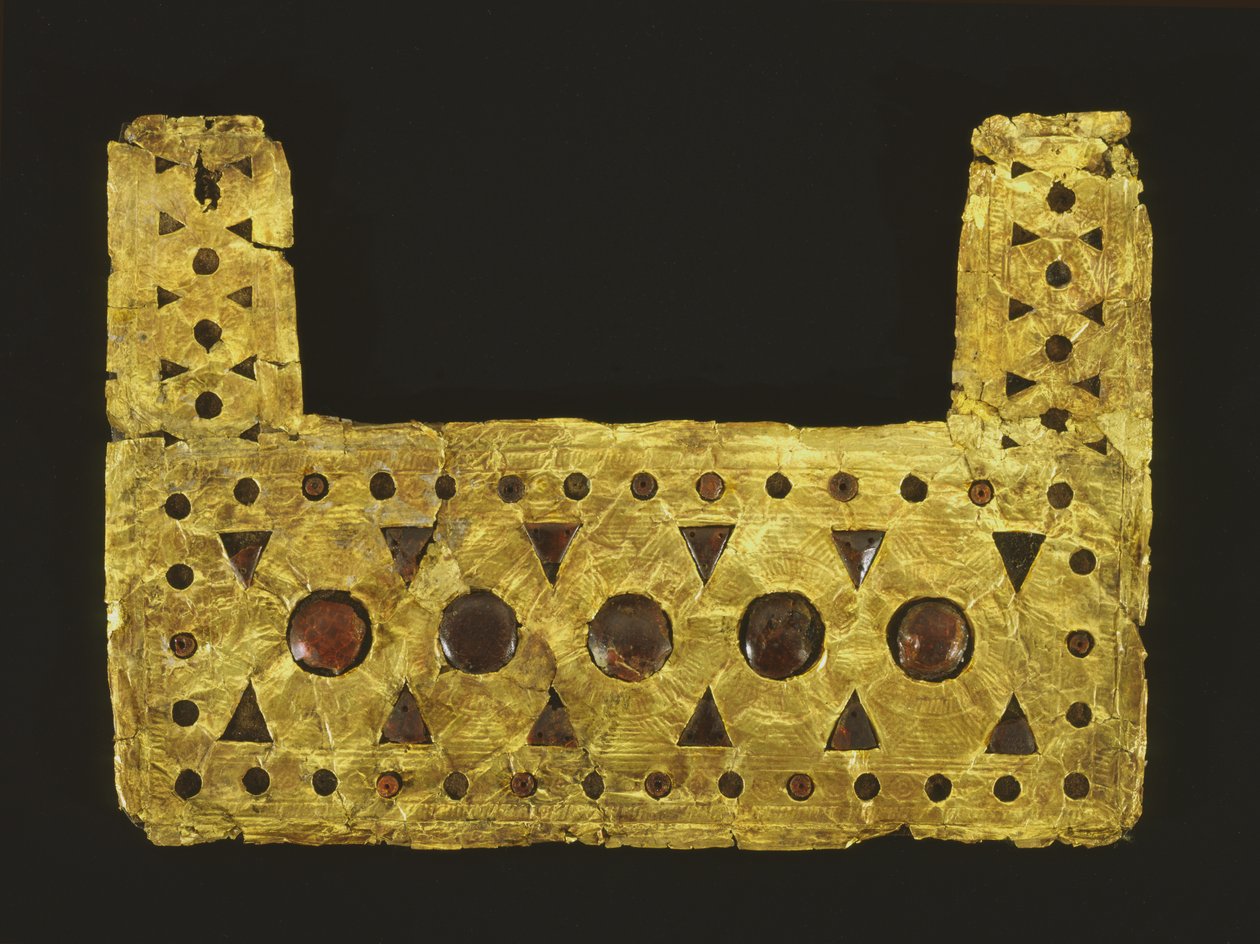 Napierśnik z Grobowca Castlellani w Palestrinie (złoto i bursztyn) autorstwa Roman