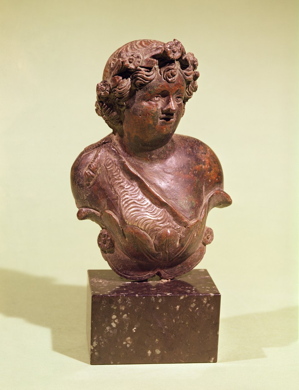 Popiersie Bachusa, ozdoba z łóżka (brąz) autorstwa Roman