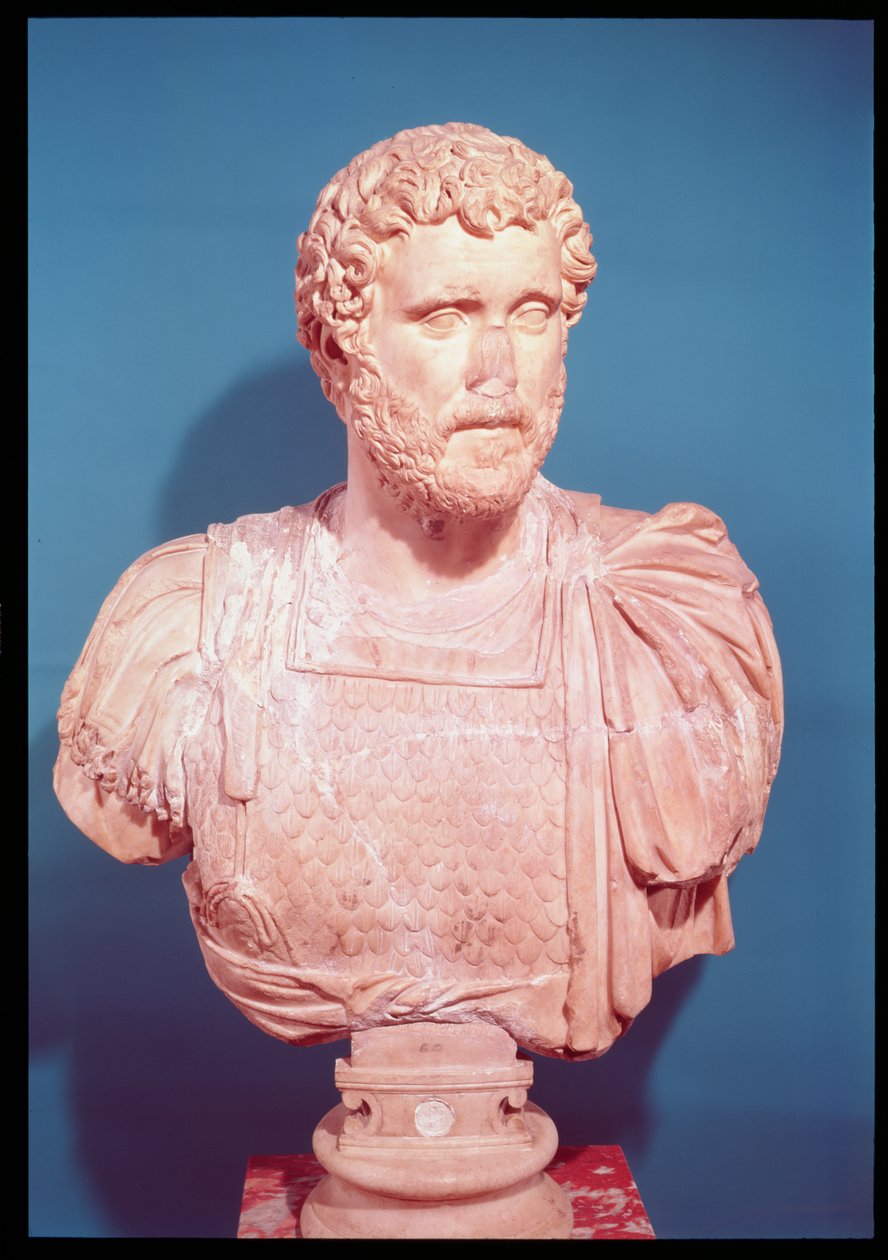 Popiersie cesarza Antoninusa Piusa (86-161 ne) (marmur) autorstwa Roman