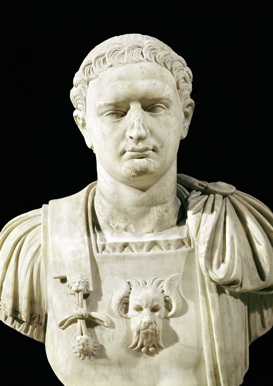 Popiersie cesarza Domicjana (51-96 ne) (marmur) autorstwa Roman