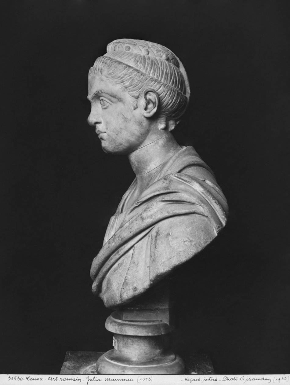 Popiersie Julii Mamaei (180-235 ne) matki cesarza Sewera Aleksandra (205-235 ne) ok. 230 (marmur) autorstwa Roman