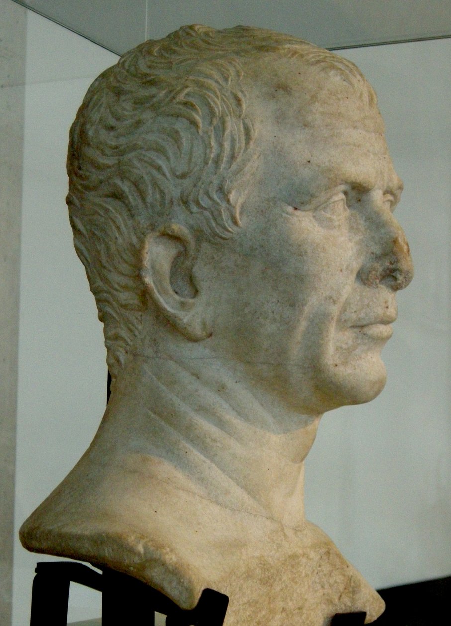 Popiersie Juliusza Cezara (marmur) autorstwa Roman