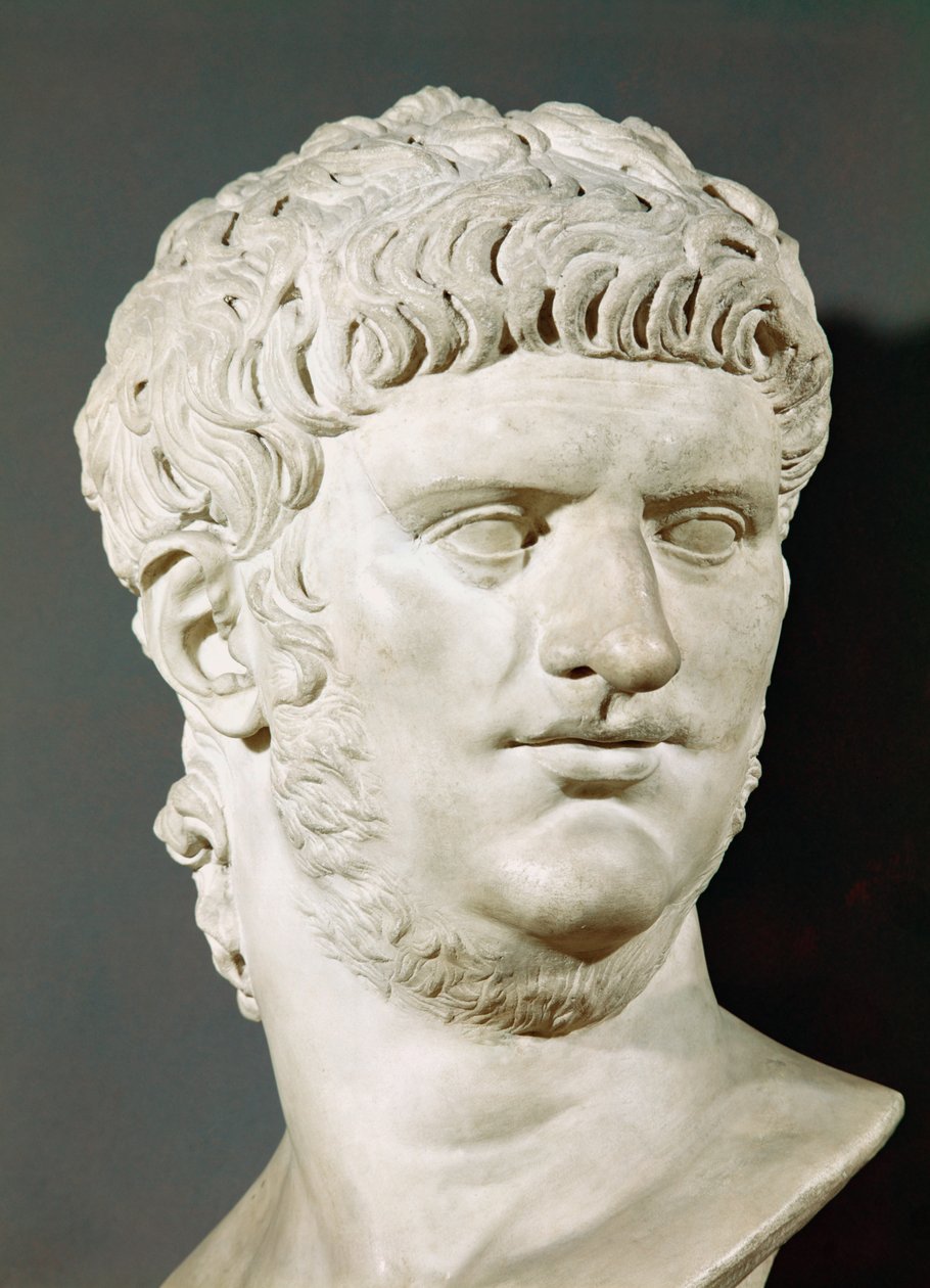 Popiersie Nerona (37-68 ne) autorstwa Roman