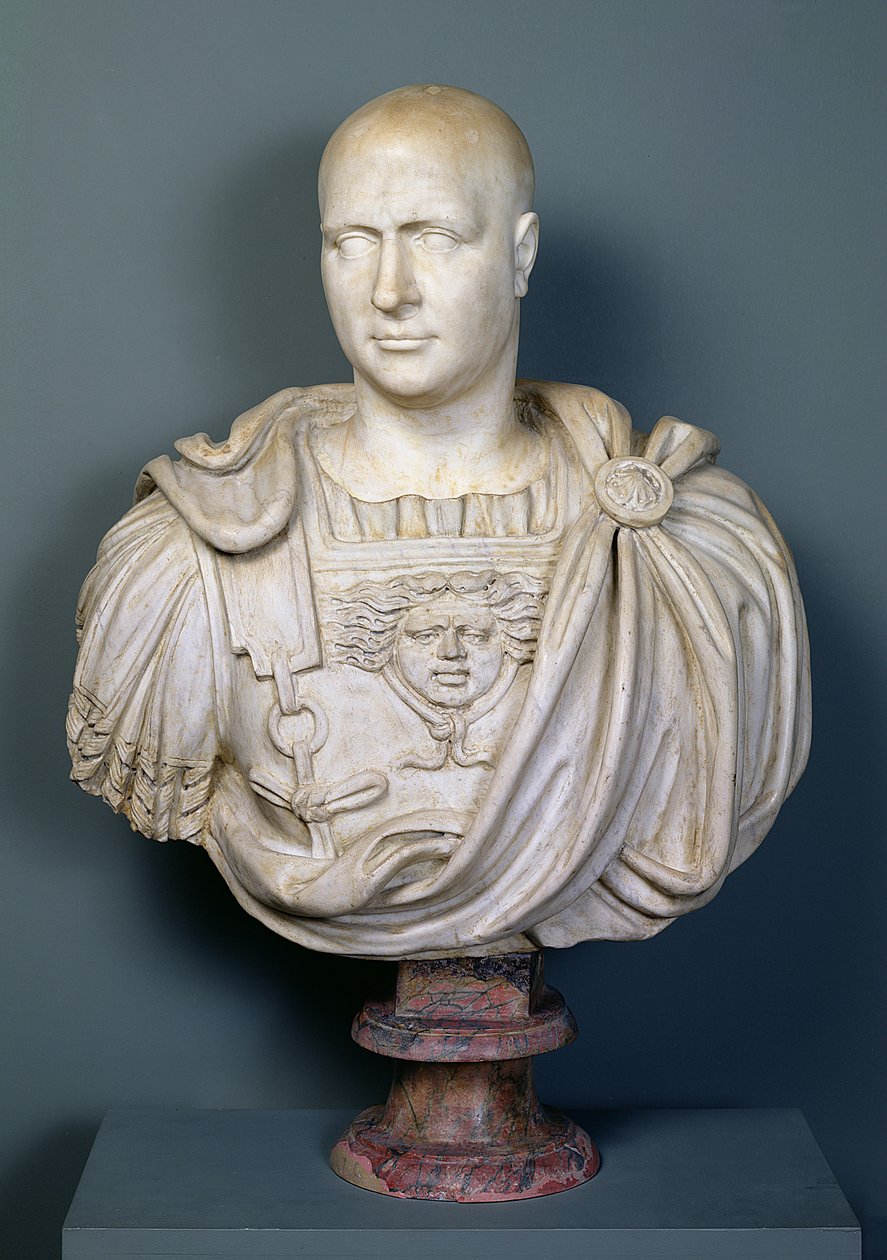 Popiersie Publiusza Korneliusza Scipio "Africanus" (237-183 p.n.e.) (marmur) autorstwa Roman