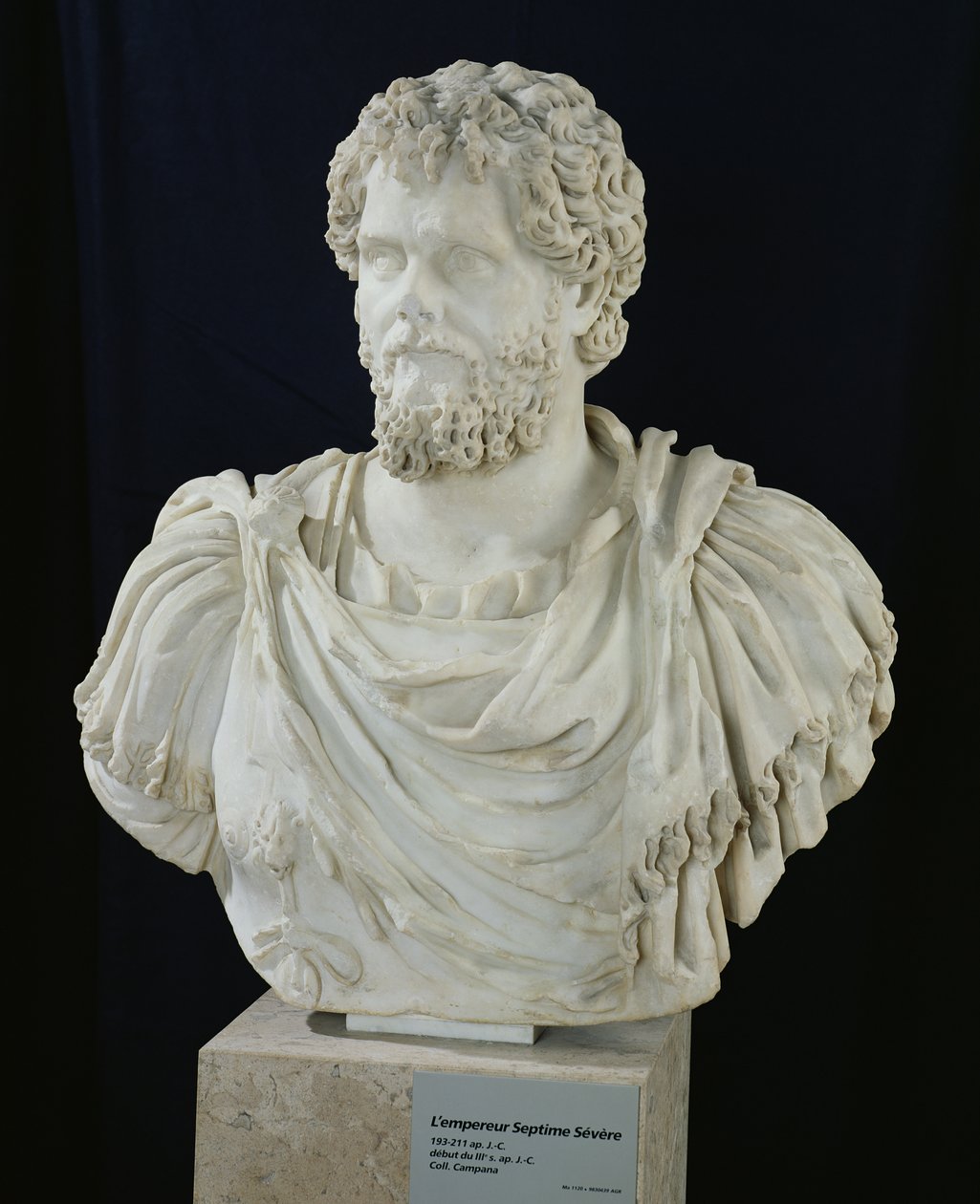 Popiersie Septymiusza Sewera (145-211) (marmur) autorstwa Roman