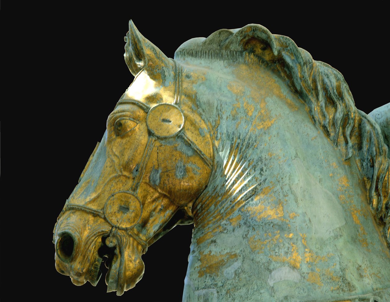 Fragment posągu konnego Marka Aureliusza (brąz) autorstwa Roman