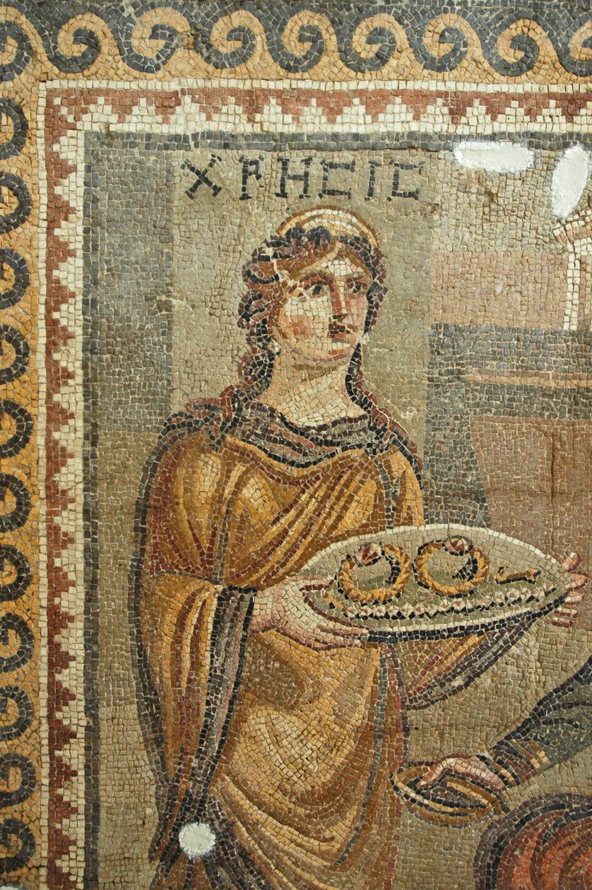 Fragment mozaiki Chresis, z mozaiki Dafne autorstwa Roman