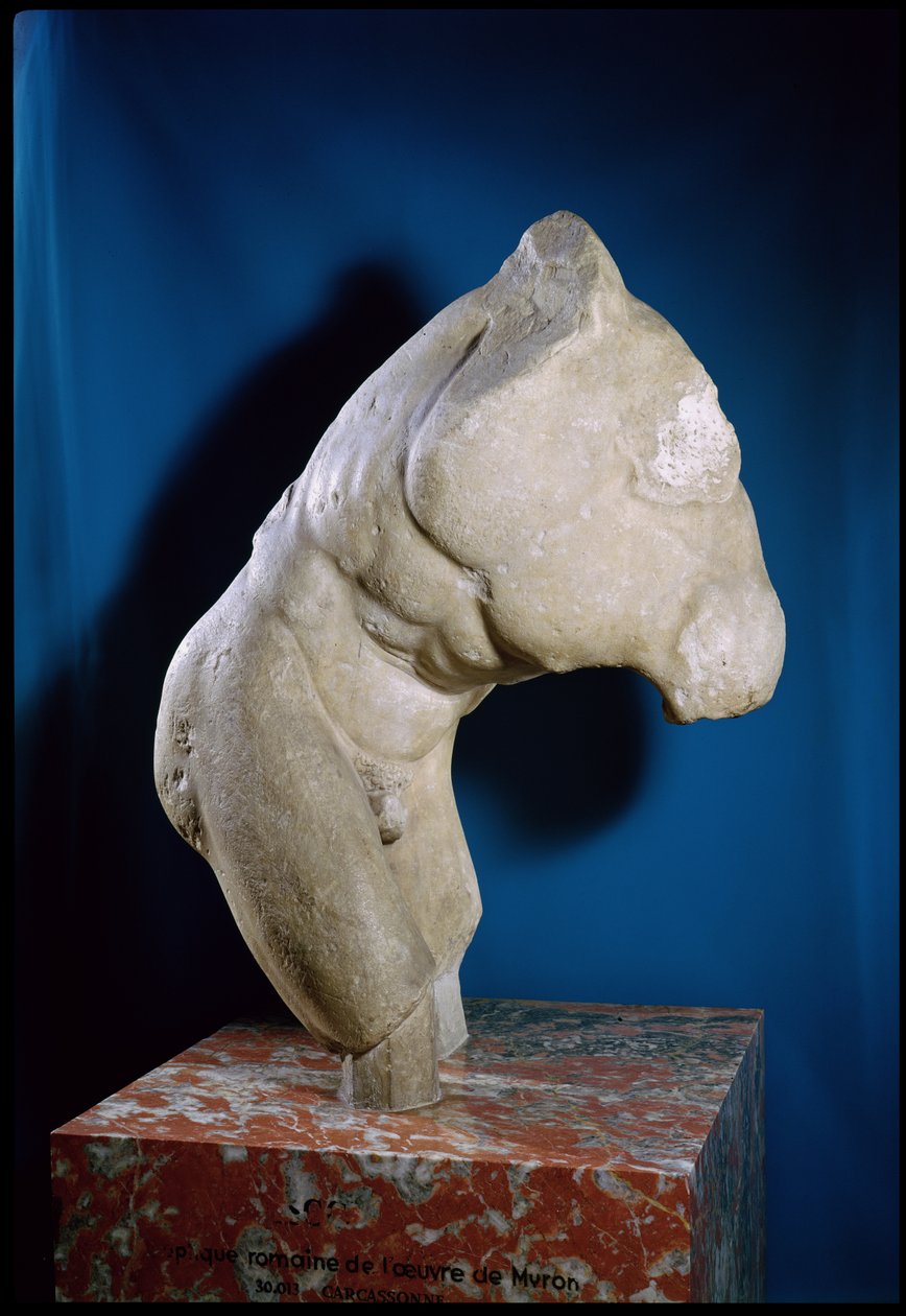 Discobolus, kopia rzymska (marmur) autorstwa Roman