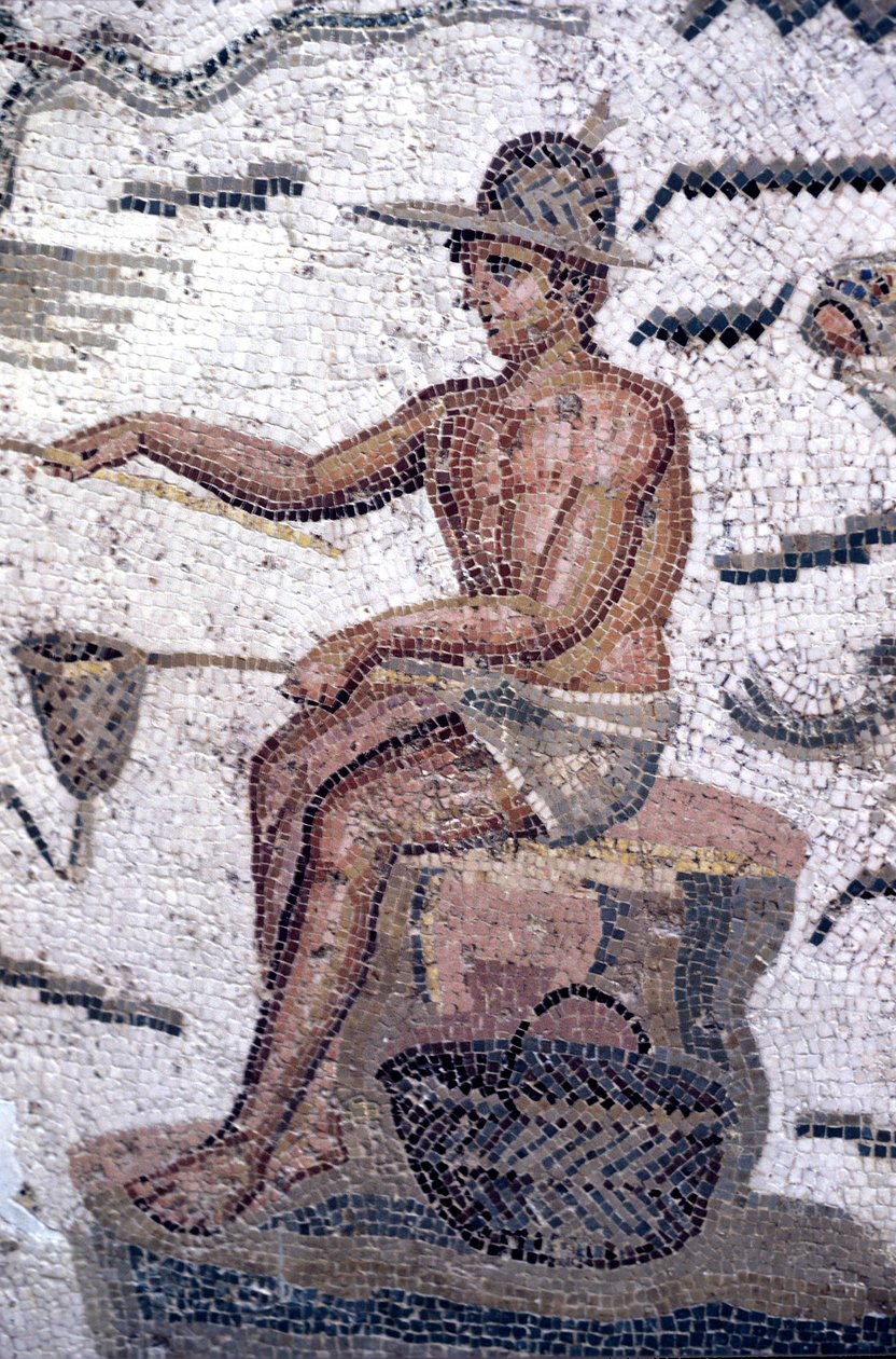 Rybak (mozaika) autorstwa Roman