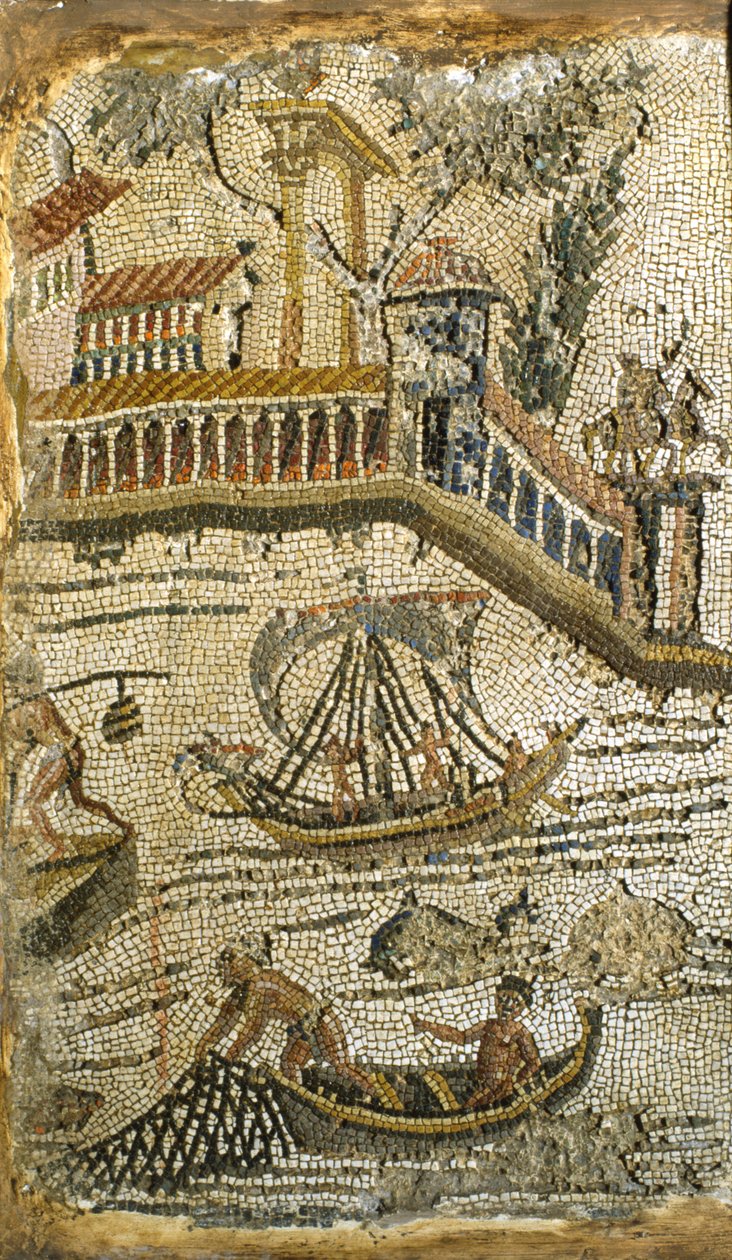 Scena połowów (mozaika) autorstwa Roman