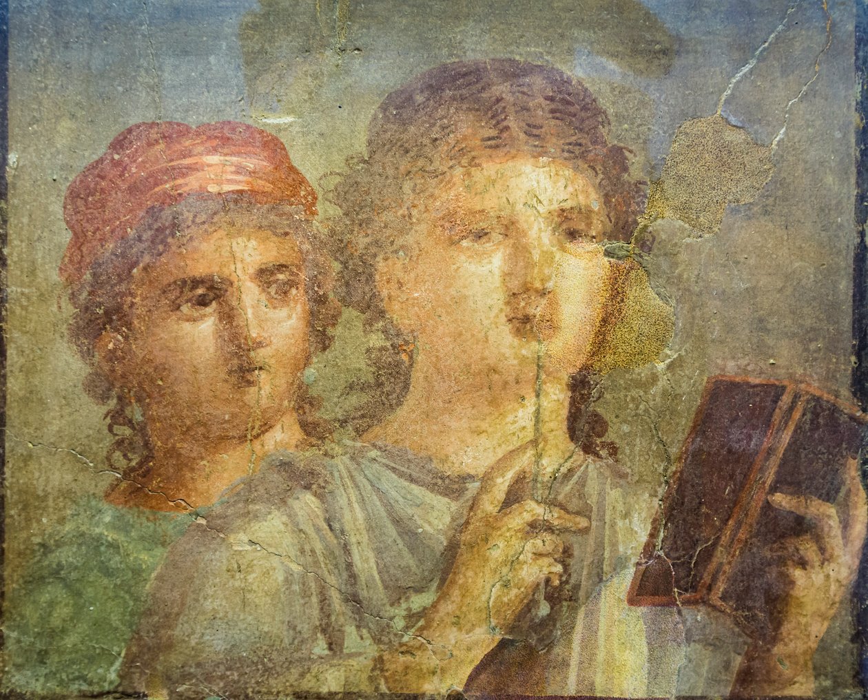 Fresk dziewczyny czytającej autorstwa Roman