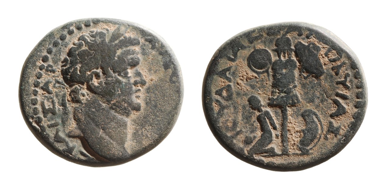Judea Capta, moneta Tytusa (metal) autorstwa Roman