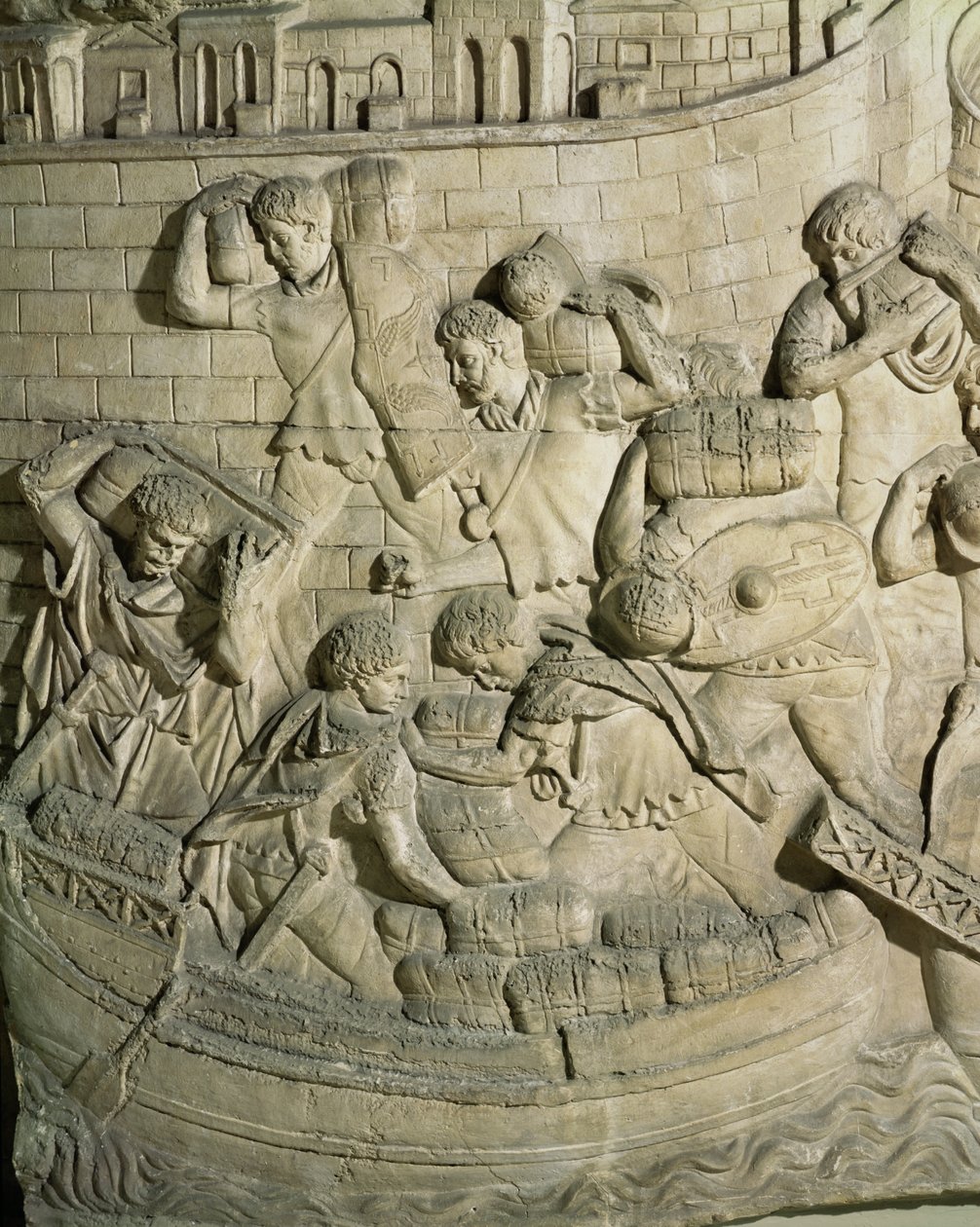 Załadunek statku, detal z odlewu kolumny Trajana (tynk) autorstwa Roman