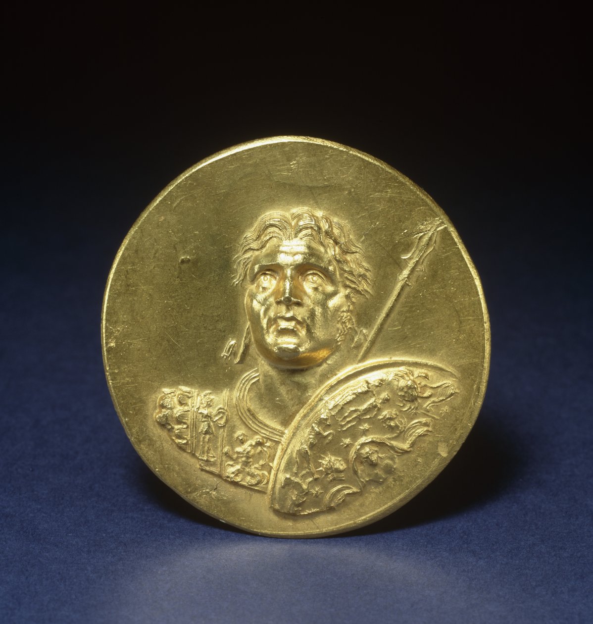 Medalion z Aleksandrem Wielkim, ok. 215-243 (złoty) autorstwa Roman