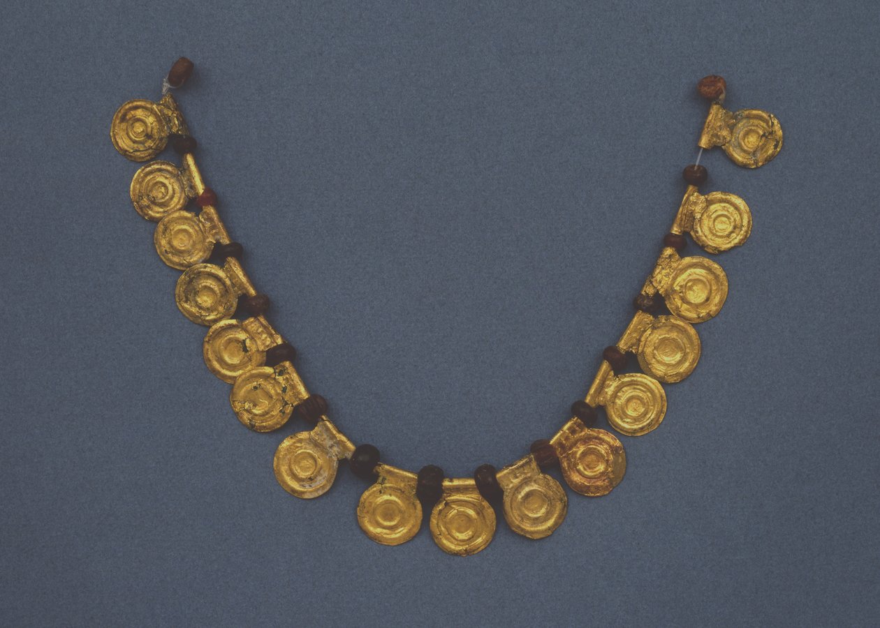 Naszyjnik, z kolekcji Castellani w Palestrinie (złoto i bursztyn) autorstwa Roman