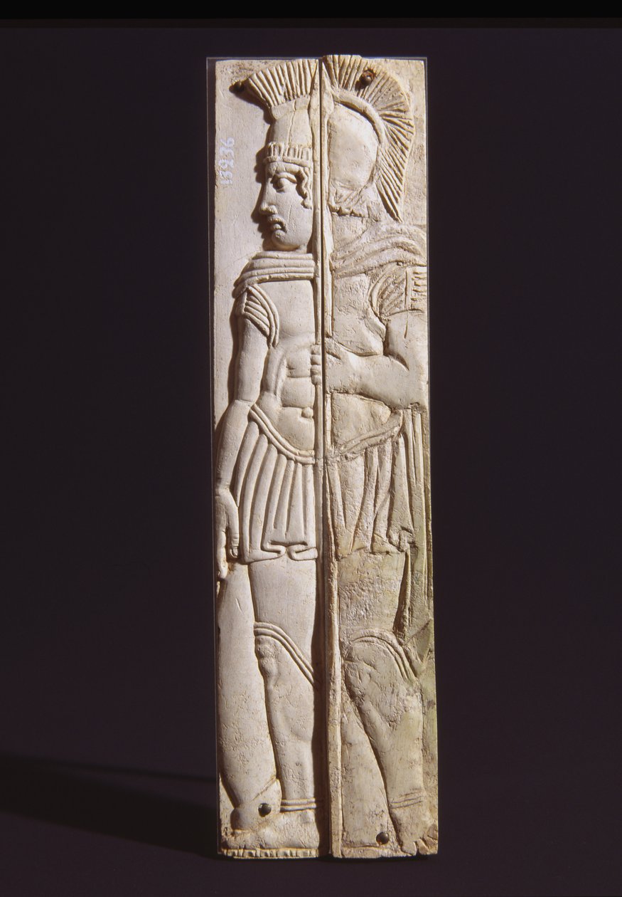 Panel, z serii przedstawiającej płaskorzeźby postaci, Palestrina (kość) autorstwa Roman