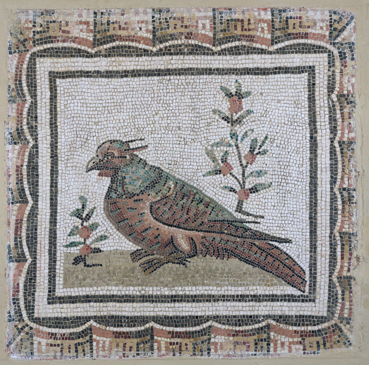 Bruk przedstawiający bażanta (mozaika) autorstwa Roman