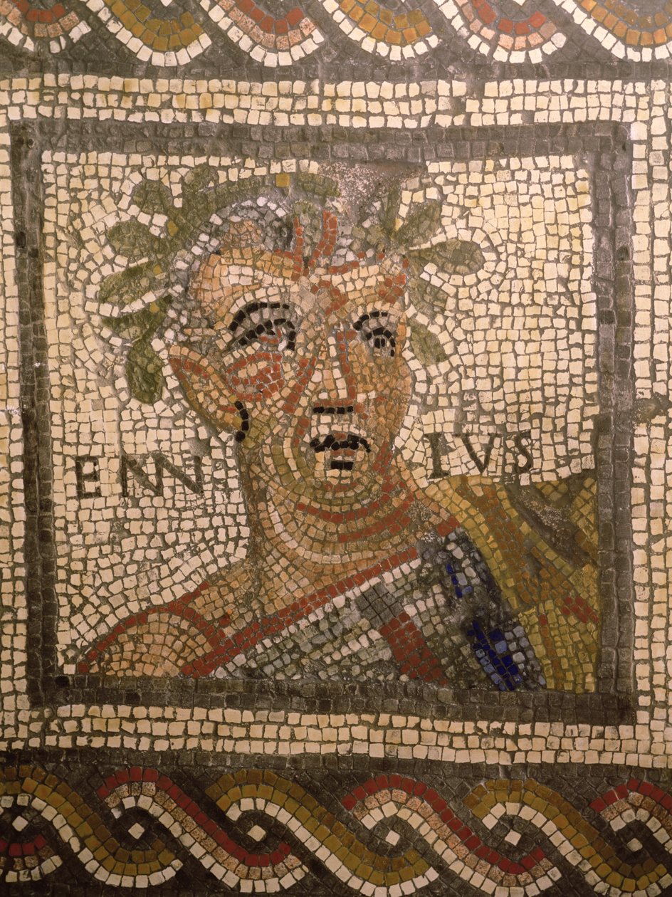 Portret Kwintusa Enniusa (239-169 pne) (mozaika) autorstwa Roman