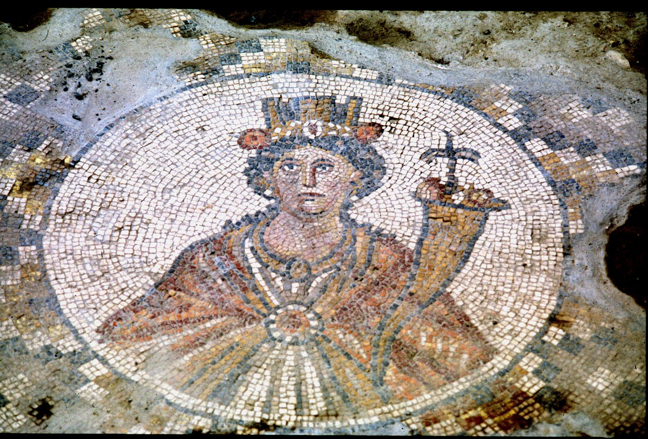 Portret Tyche (mozaika) autorstwa Roman