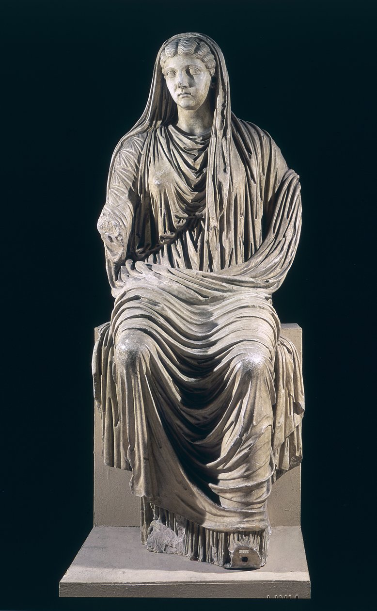 Pośmiertna statua Liwii (58 pne-29 ne) z Velleia autorstwa Roman