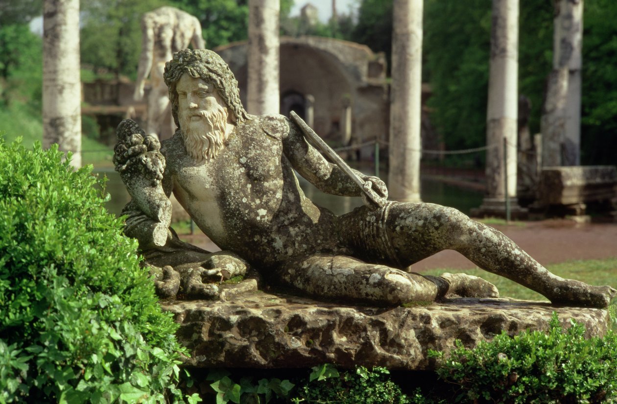 Leżący bóg rzeki w pobliżu Canopus, 118-128 autorstwa Roman