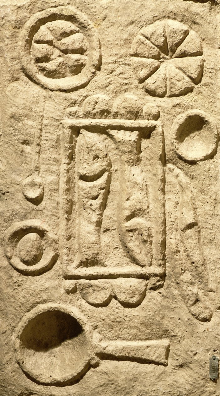 Relief przedstawiający nakryty stół, z Timgad, Algieria autorstwa Roman