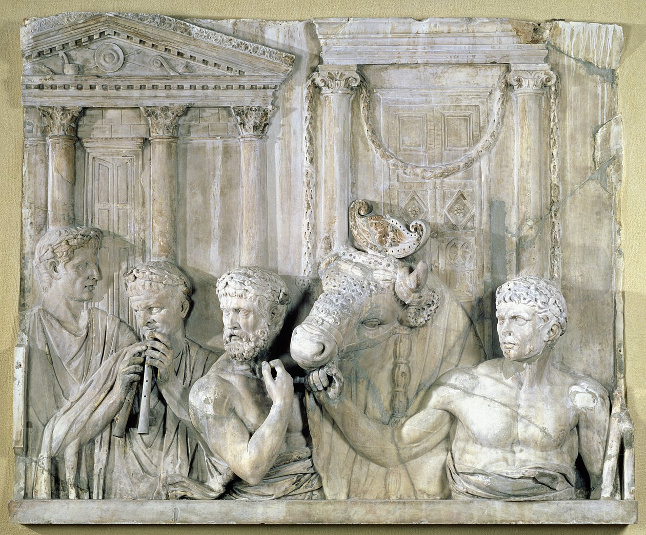 Relief przedstawiający przygotowania do ofiary autorstwa Roman
