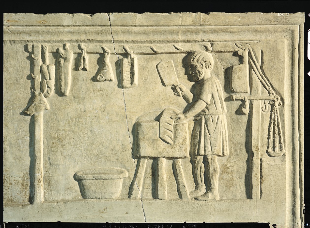 Rzeźnicy rzymscy, detal z płaskorzeźby z 113294 autorstwa Roman