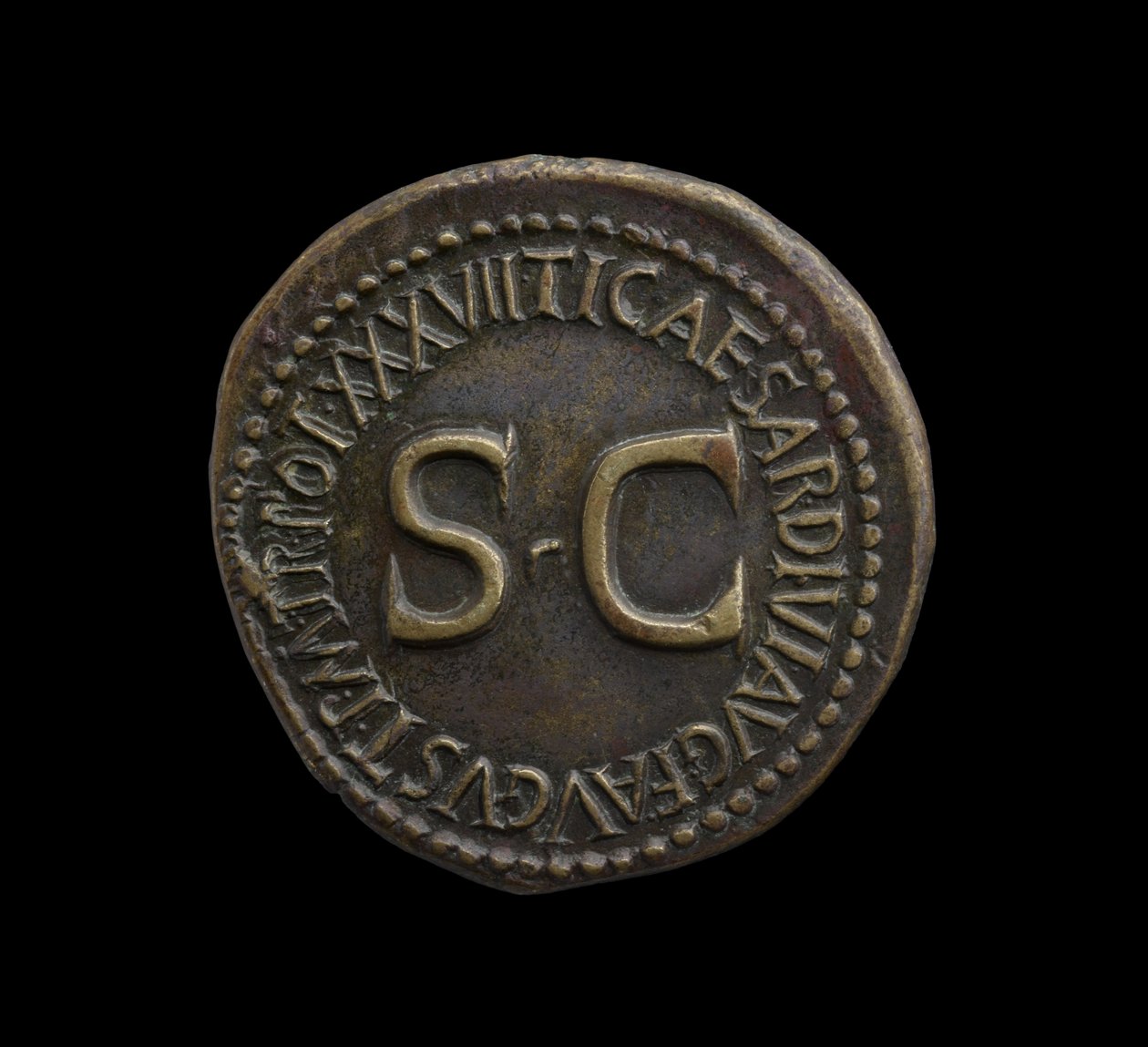 Rzymska moneta cesarska z Rzymu, AD 35-36 (mosiądz orichalcum) autorstwa Roman