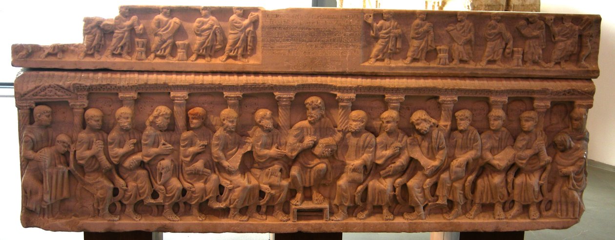 Sarkofag biskupa Concordiusa, Chrystusa i apostołów, 380-90 AD autorstwa Roman