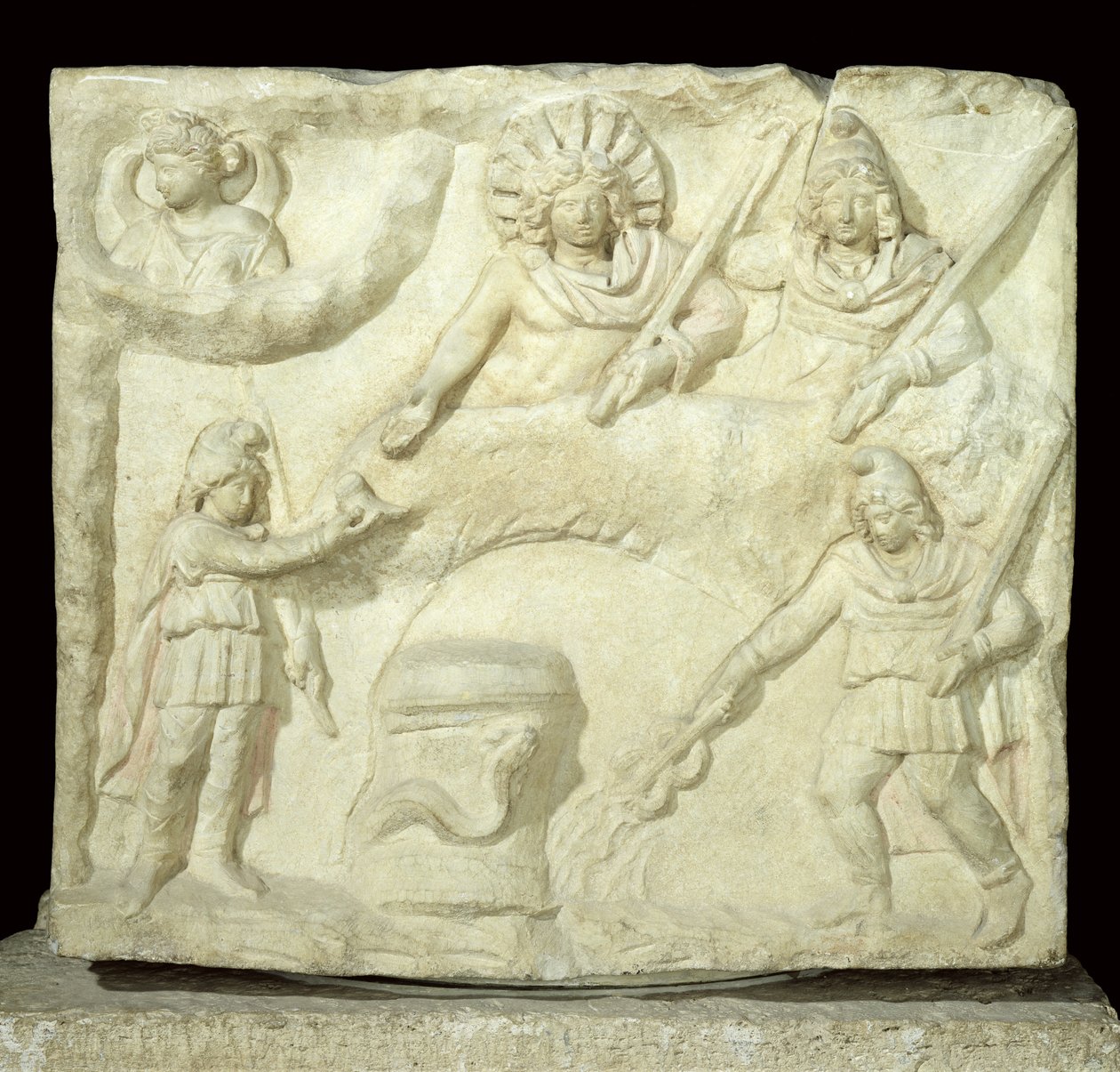 Bankiet Mitry i Słońca, II-III w. n.e. (marmur) (zob. też 173164) autorstwa Roman
