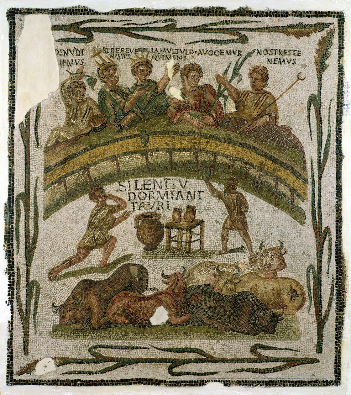 Bankiet Kostiumowy, z El-Jem (starożytna Tysdrus) ok. 200-220 (mozaika) autorstwa Roman