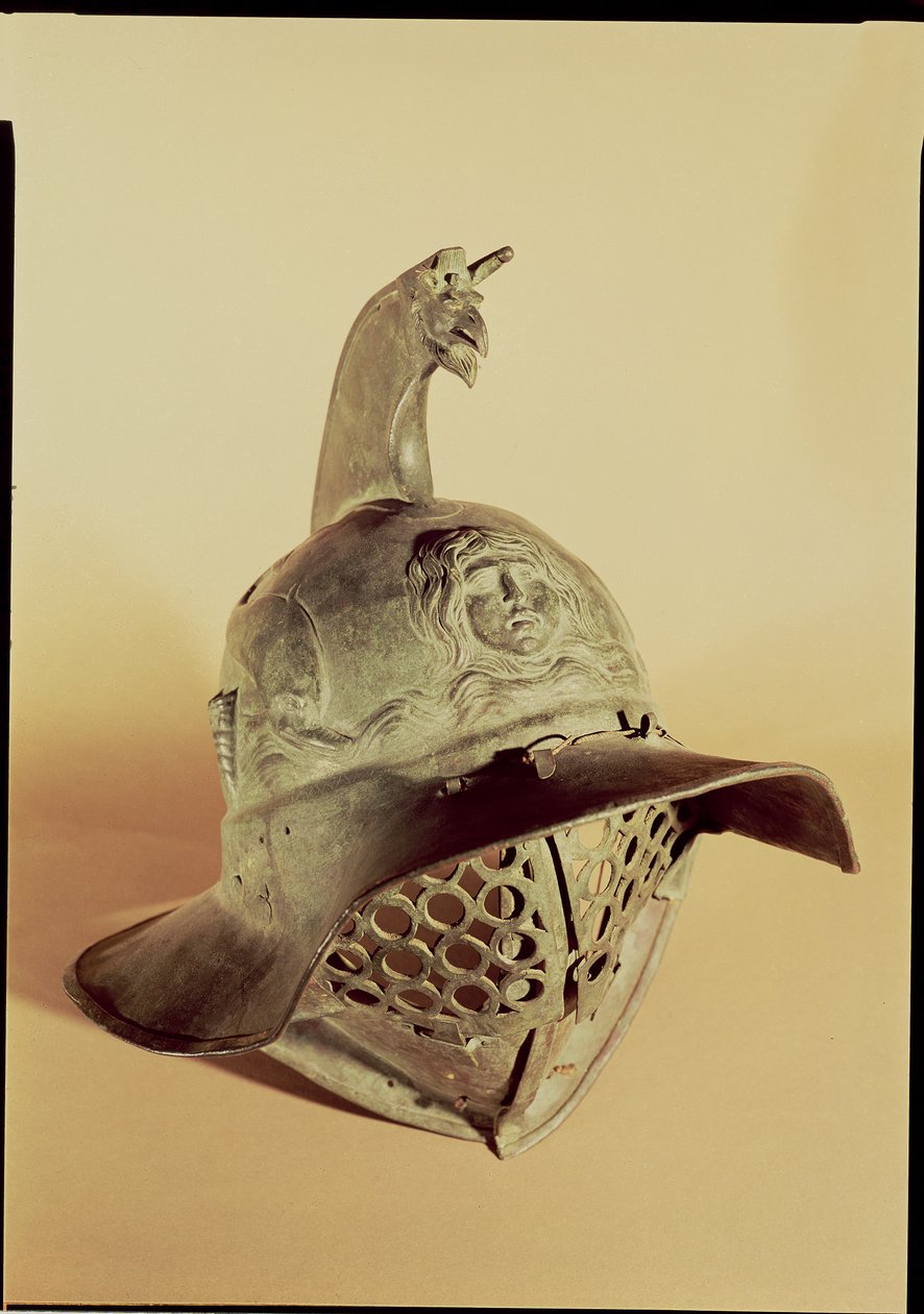 Hełm trackiego gladiatora (brąz) autorstwa Roman