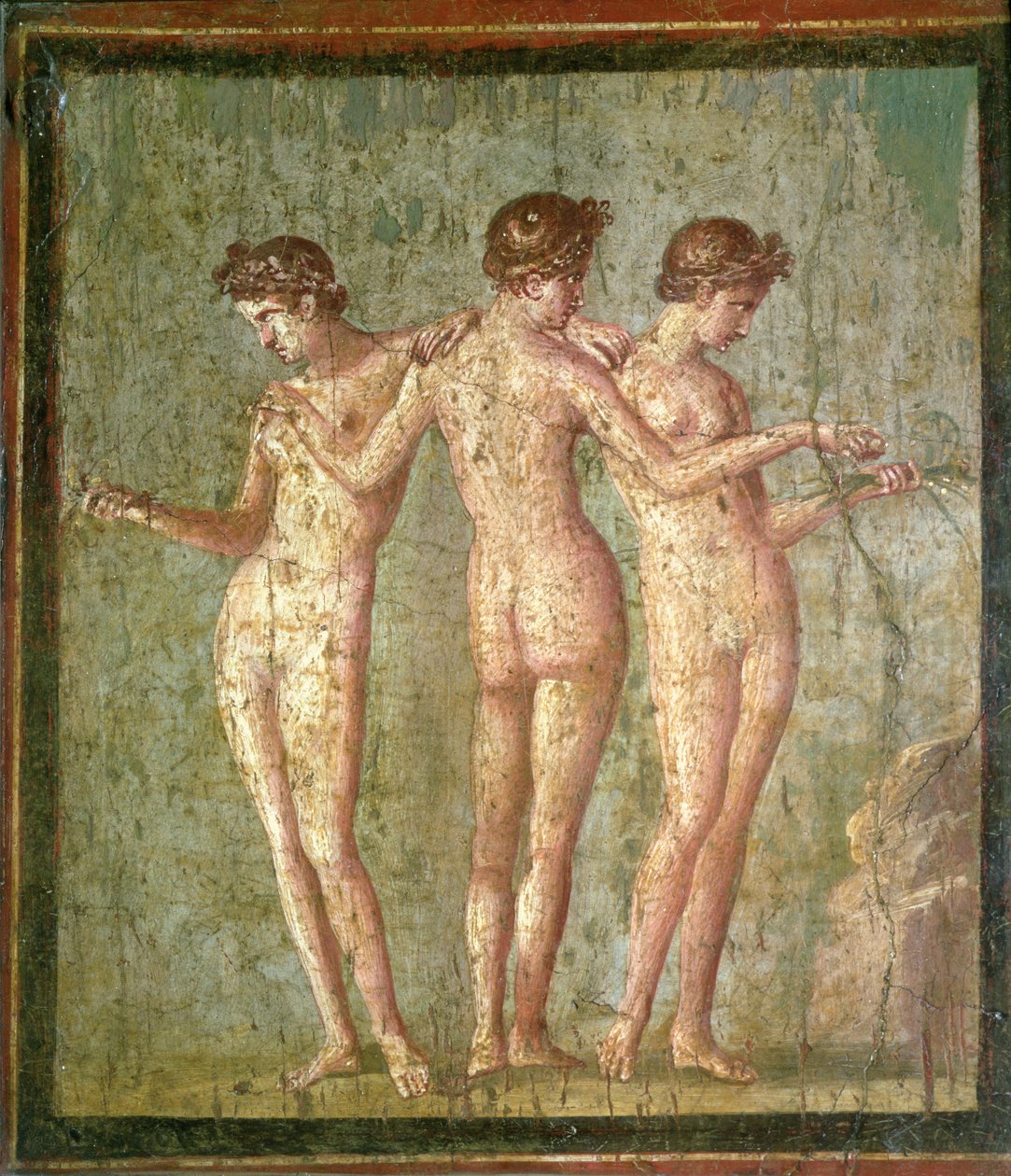 Trzy Gracje z Pompejów autorstwa Roman