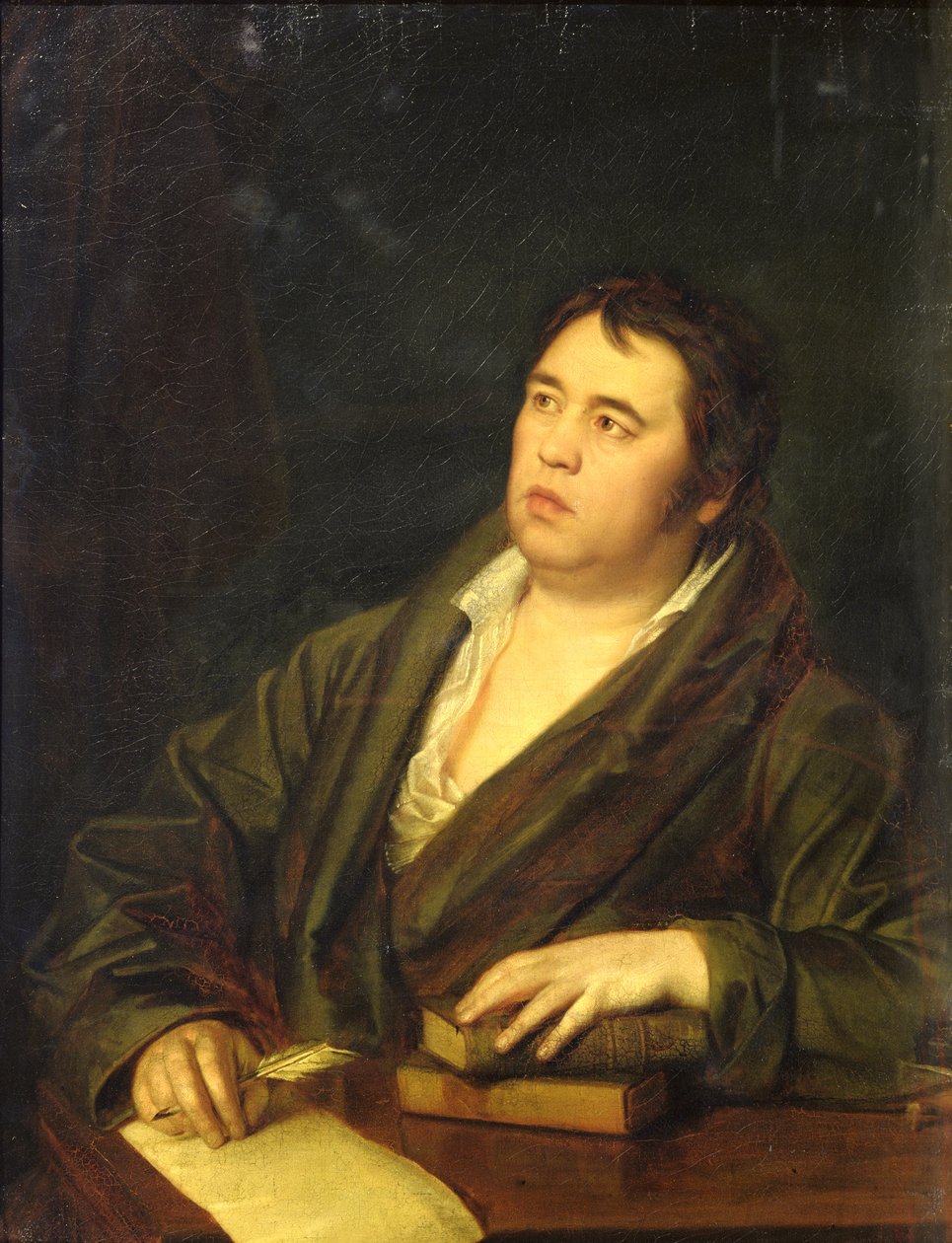 Portret poety Iwana A. Kryłowa, 1812 autorstwa Roman Maximovich Volkov