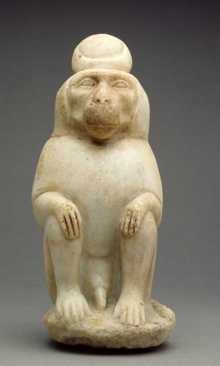 Pawian boga Thota (marmur) autorstwa Roman Period Egyptian