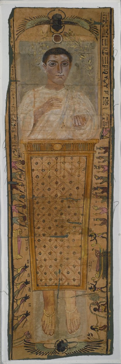 Misternie malowany całun Neferhotepa, syna Herrotiou, 100-225 ne (malowany len) autorstwa Roman Period Egyptian