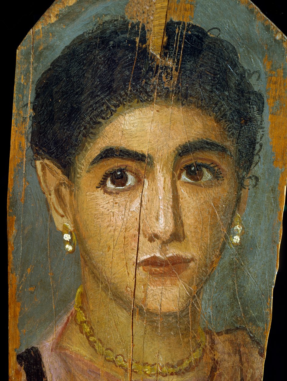 Portret mumii żeńskiej z Teb, II w. (wosk i farba kaustyczna na drewnie lipowym) autorstwa Roman Period Egyptian